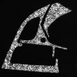 Für Chevrolet Corvette C7 2014-2019 Auto linke Luftauslassplatte Diamant dekorativer Aufkleber, linker Antrieb – Bild 3