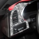 Für Chevrolet Corvette C7 2014-2019 Auto linke Luftauslassplatte Diamant dekorativer Aufkleber, linker Antrieb – Bild 6