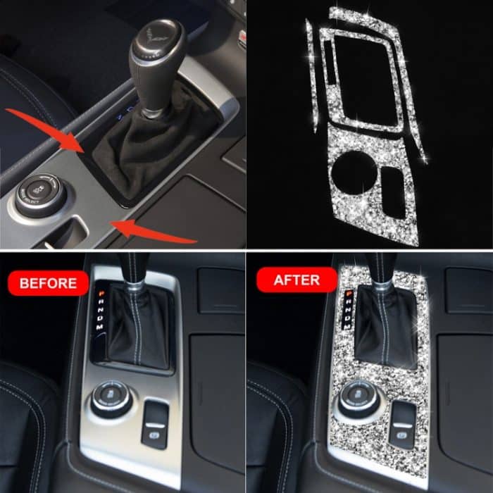Für Chevrolet Corvette C7 2014–2019, Auto-Schalttafel, Diamant-dekorativer Aufkleber, linker Antrieb – Bild 7