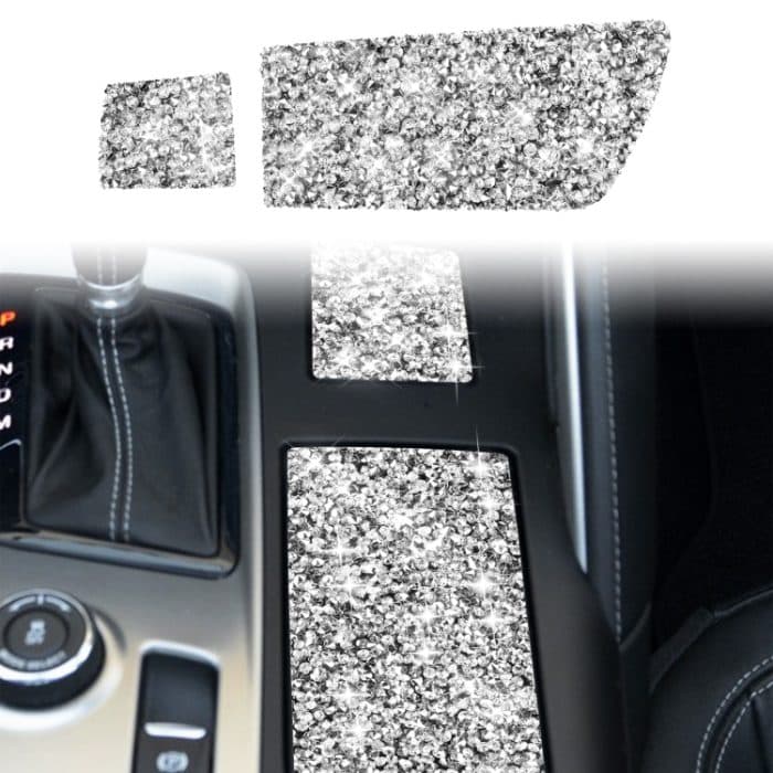 Für Chevrolet Corvette C7 2014–2019, Auto-Getränkehalter-Abdeckung, Diamant-dekorativer Aufkleber, linker Antrieb – Bild 1