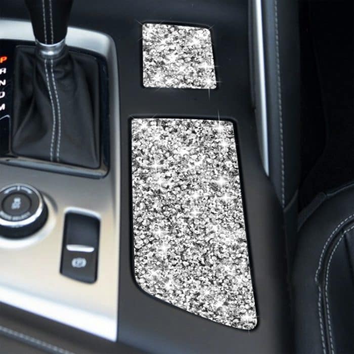 Für Chevrolet Corvette C7 2014–2019, Auto-Getränkehalter-Abdeckung, Diamant-dekorativer Aufkleber, linker Antrieb – Bild 5