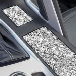 Für Chevrolet Corvette C7 2014–2019, Auto-Getränkehalter-Abdeckung, Diamant-dekorativer Aufkleber, linker Antrieb – Bild 6