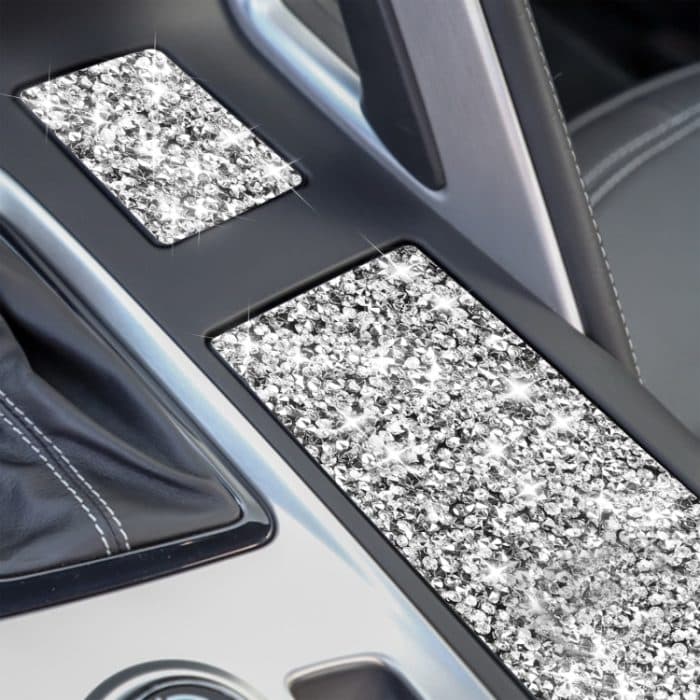 Für Chevrolet Corvette C7 2014–2019, Auto-Getränkehalter-Abdeckung, Diamant-dekorativer Aufkleber, linker Antrieb – Bild 6