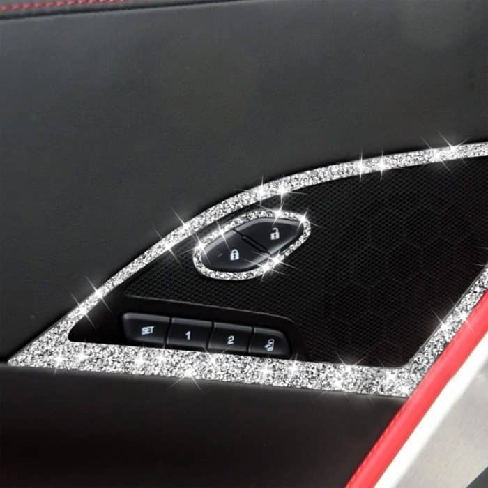 Für Chevrolet Corvette C7 2014–2019, Autotür-Lautsprecherrahmen, Diamant-dekorativer Aufkleber, linker Antrieb – Bild 6