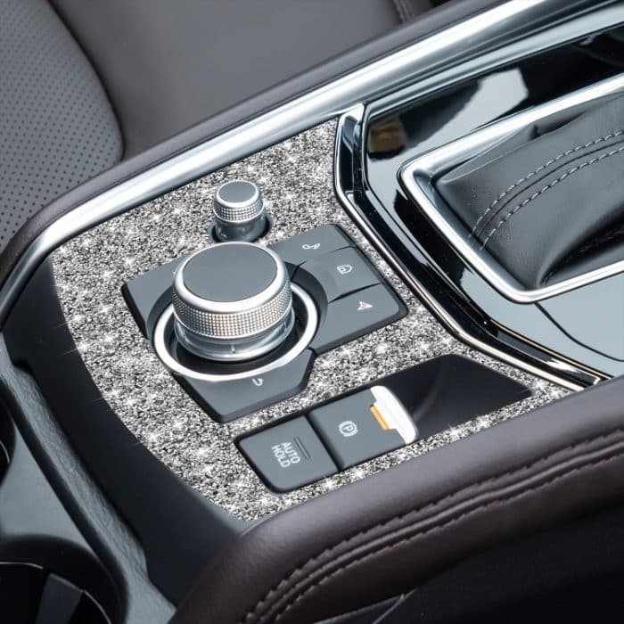 Für Mazda CX-5 2017–2018, Auto-elektronisches Handbremspaneel, Diamant-dekorativer Aufkleber, rechter Antrieb – Bild 6