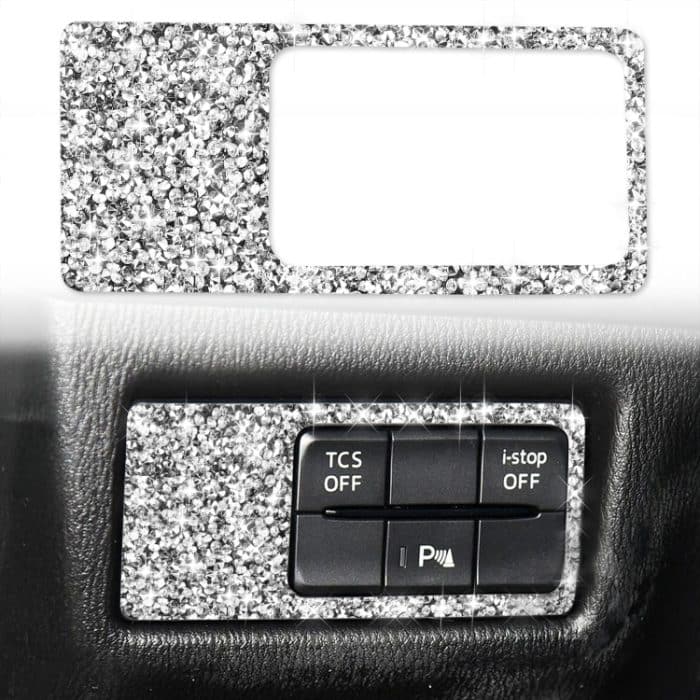 Für Mazda CX-5 2017–2018, Auto-Scheinwerfer-Panel, Diamant-dekorativer Aufkleber, linker Antrieb – Bild 1