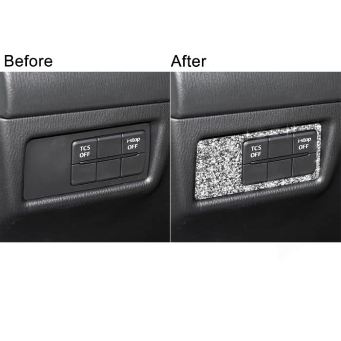 Für Mazda CX-5 2017–2018, Auto-Scheinwerfer-Panel, Diamant-dekorativer Aufkleber, linker Antrieb – Bild 7