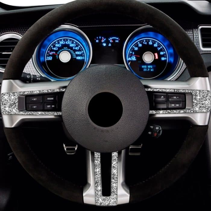 3-in-1-Auto-Lenkrad-Diamant-Dekorationsaufkleber, Linkslenker, Steering Wheel – Bild 7