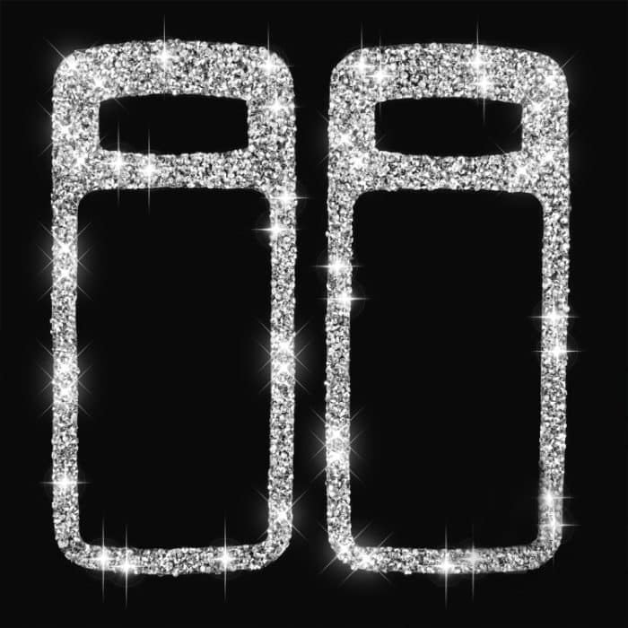 2 Stück Autotür-Innengriff-Diamant-Dekorationsaufkleber, Linkslenker, Door Inner Handle – Bild 3