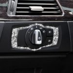 Auto-Scheinwerferschalterrahmen, Diamant-dekorativer Aufkleber für BMW 3er E90 / E92 / E93 2005–2012, modifizierter 320i / 325i – Bild 5