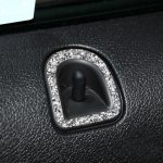 2 Stück Autotürschlossrahmen Diamant-Dekorationsaufkleber, Linkslenker, Door Lock Frame – Bild 7