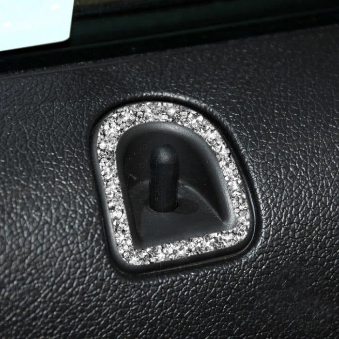 2 Stück Autotürschlossrahmen Diamant-Dekorationsaufkleber, Linkslenker, Door Lock Frame – Bild 7