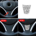 Für BMW 3er E90 2005–2012, Auto-Lenkrad, A-Typ, Diamant-dekorativer Aufkleber – Bild 6
