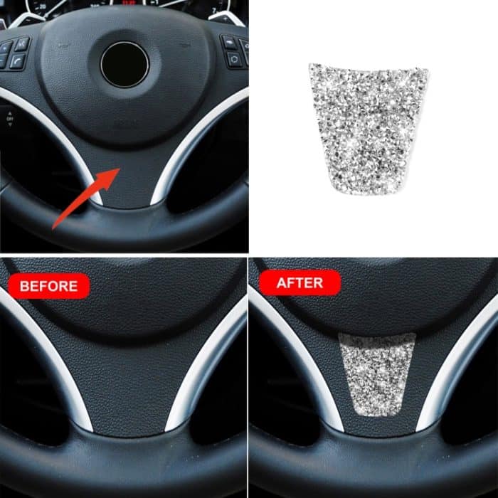 Für BMW 3er E90 2005–2012, Auto-Lenkrad, A-Typ, Diamant-dekorativer Aufkleber – Bild 6