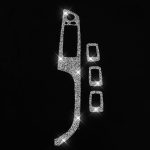 Für BMW 3er E90 / 320i / 325i 2005–2012, Auto-Fensterheber-Panel mit Klappschlüssel, 37,8 cm, Diamant-Dekoraufkleber, linker Antrieb – Bild 2