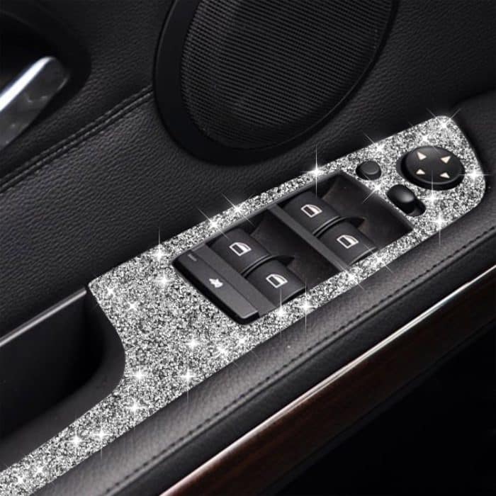 Für BMW 3er E90 / 320i / 325i 2005–2012, Auto-Fensterheber-Panel mit Klappschlüssel, 37,8 cm, Diamant-Dekoraufkleber, linker Antrieb – Bild 6