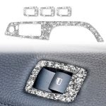 Für BMW 3er E90 / 320i / 325i 2005–2012, Auto-Fensterheber-Panel, 35,8 cm, Diamant-dekorativer Aufkleber, linker Antrieb