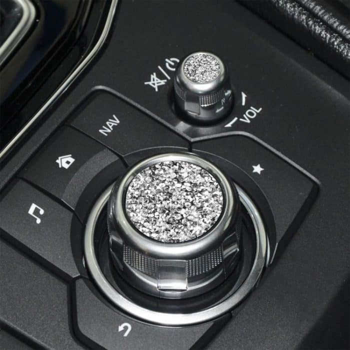 Für Mazda3/6/CX-9/CX-5 Auto Multimedia-Taste Diamant Dekorative Aufkleber, Links und Rechts Stick Universal – Bild 5