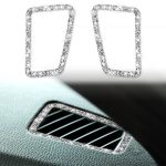 Für BMW 3er E90 2005–2012, Auto-Luftauslass-Diamant-dekorativer Aufkleber, linker Antrieb