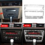 Für BMW 3er E90 / E92 2005–2012, Auto-Klimaanlage, CD-Bedienfeld, grundlegender Diamant-dekorativer Aufkleber – Bild 7