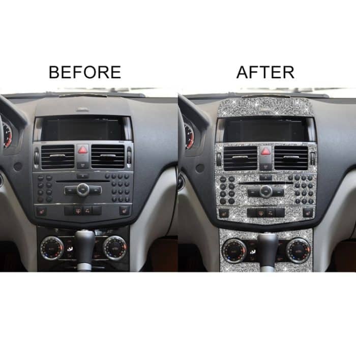 Für Mercedes-Benz C-Klasse W204 2007–2010, Auto-Zahnradsatz, Diamant-dekorativer Aufkleber, linker und rechter Antrieb – Bild 6