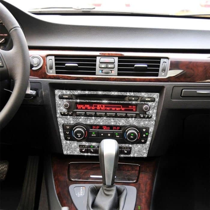 Für BMW 3er E90 / E92 2005–2012, Auto-Klimaanlage, CD-Bedienfeld, grundlegender Diamant-dekorativer Aufkleber – Bild 6