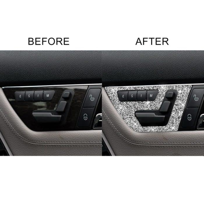 Für Mercedes-Benz C-Klasse W204 2007–2013, Autositzverstellung, ein Diamant-dekorativer Aufkleber, Rechtslenker – Bild 6