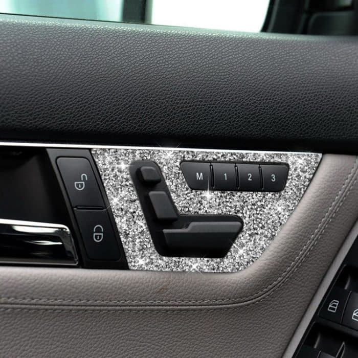 Für Mercedes-Benz C-Klasse W204 2007–2013, Autositzverstellung B, Diamant-dekorativer Aufkleber, Links- und Rechtsantrieb – Bild 1