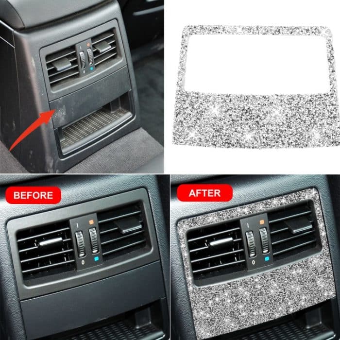 Für BMW 3er E90 / E92 2005–2012, Auto-Rücksitz-Klimaanlage, A-Typ, Diamant-dekorativer Aufkleber – Bild 6