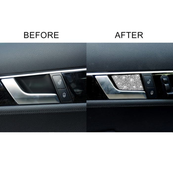 Für Mercedes-Benz C-Klasse W204 2007–2013, Auto-Innentürschüssel, Diamant-dekorativer Aufkleber, linker und rechter Antrieb – Bild 6