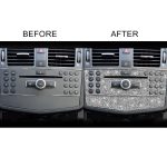 Für Mercedes-Benz C-Klasse W204 2007–2010, Auto-Zentralsteuerung, ein Diamant-dekorativer Aufkleber, linker und rechter Antrieb – Bild 6