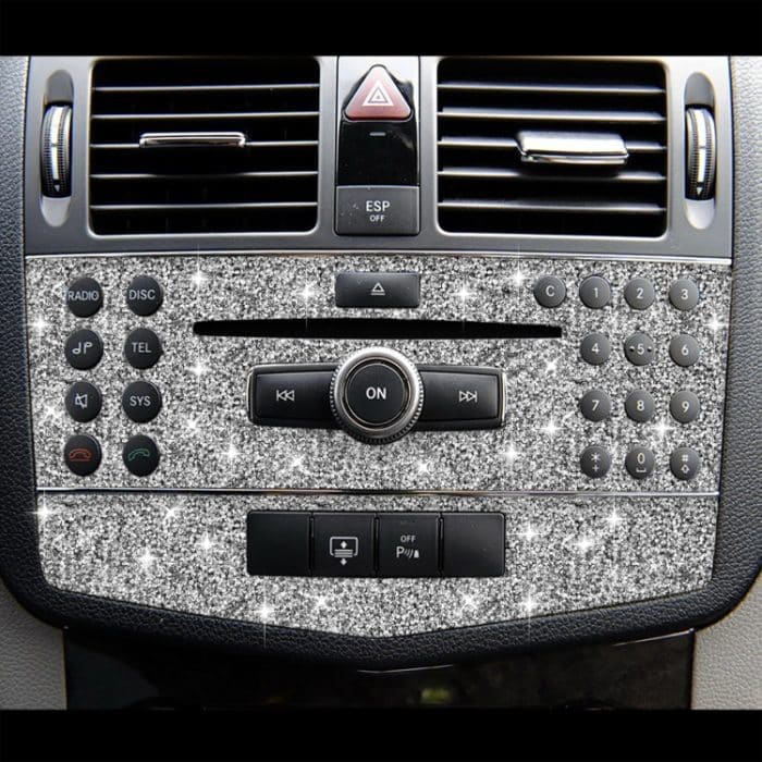 EDA0057940.jpg Für Mercedes-Benz C-Klasse W204 2007–2010, Auto-Zentralsteuerung, C-Diamant-dekorativer Aufkleber, linker und rechter Antrieb – Bild 1