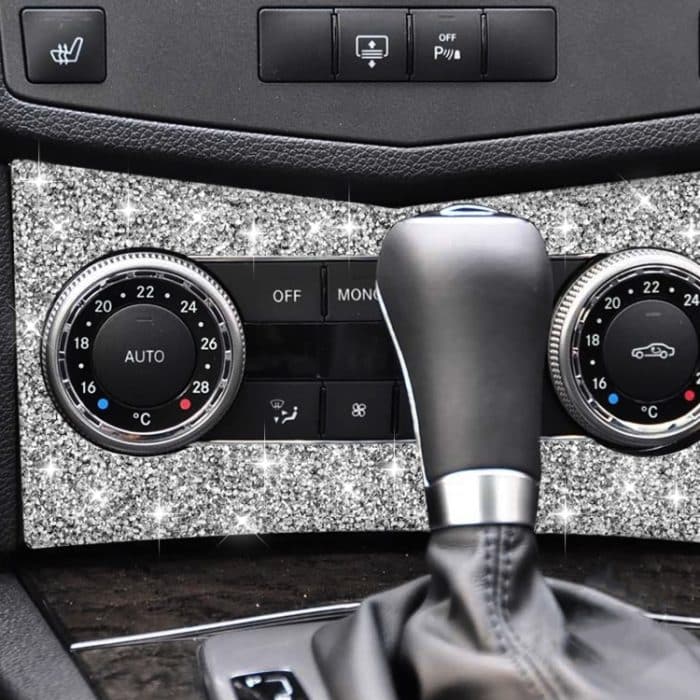 Für Mercedes-Benz C-Klasse W204 2007–2010, Auto-AC-Panel D-Diamant-dekorativer Aufkleber, linker und rechter Antrieb – Bild 5