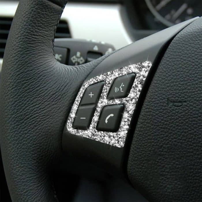 Für BMW 3er E90 2005–2012, Auto-Lenkrad-Tastenfeld, Diamant-dekorativer Aufkleber – Bild 4