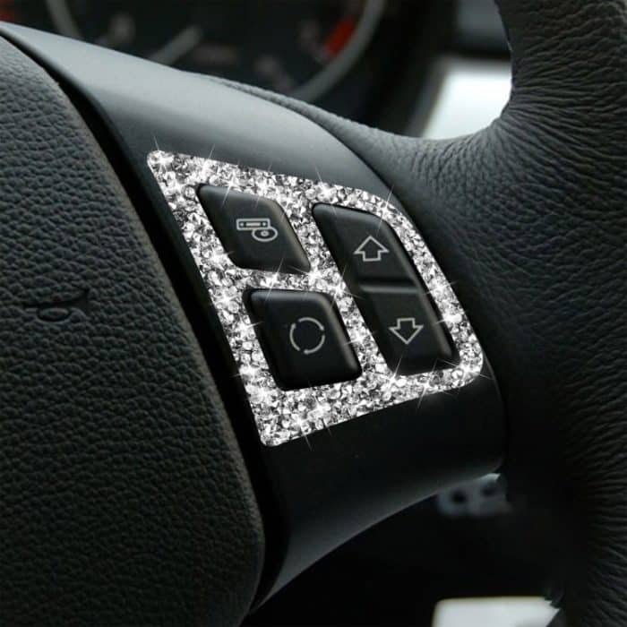 Für BMW 3er E90 2005–2012, Auto-Lenkrad-Tastenfeld, Diamant-dekorativer Aufkleber – Bild 5