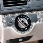 Für Mercedes-Benz C-Klasse W204 2007–2010, Auto-Scheinwerferrahmen, Diamant-dekorativer Aufkleber, Linkslenker