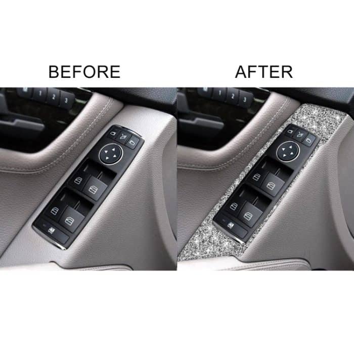 Für Mercedes-Benz C-Klasse W204 2007–2013, Auto-Fensterheber, Diamant-dekorativer Aufkleber, linker Antrieb – Bild 6