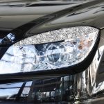 Für Mercedes-Benz C-Klasse W204 2008–2011, Auto-Aufkleber mit heller Augenbraue, Diamant-Dekoration, linker und rechter Antrieb