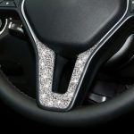 Für Mercedes-Benz W204 Auto-Lenkrad-Diamant-dekorativer Aufkleber, linker und rechter Antrieb