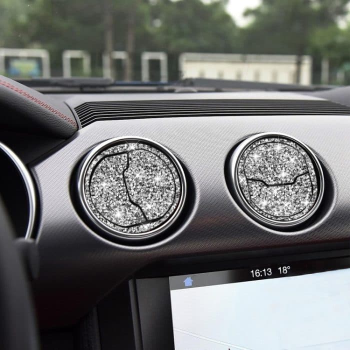 9-in-1-Auto-Luftauslass-Diamant-Dekorationsaufkleber, linker und rechter Antrieb, 9pcs Air Outlet – Bild 7