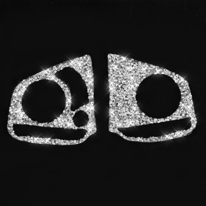 Für Honda Civic 2016–2019, Auto-Lenkradtasten, hohe Konfiguration, Diamant-Dekorationsaufkleber, linker und rechter Antrieb – Bild 2