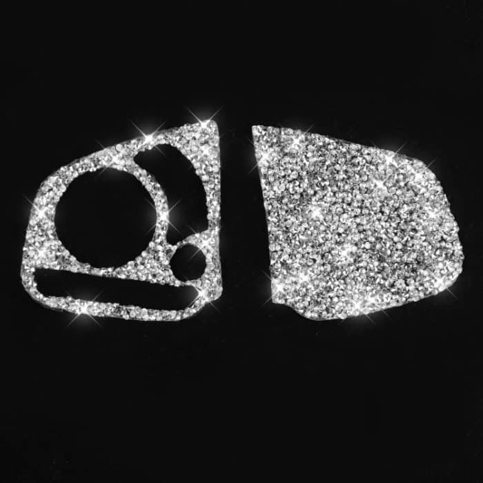 Für Honda Civic 2016–2019, Auto-Lenkradtasten, mittlere Konfiguration, Diamant-dekorativer Aufkleber, linker und rechter Antrieb – Bild 2