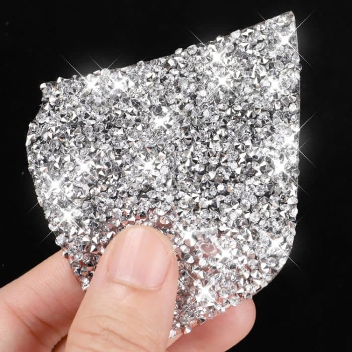 Für Honda Civic 2016–2019, Auto-Lenkradtasten, mittlere Konfiguration, Diamant-dekorativer Aufkleber, linker und rechter Antrieb – Bild 3