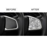 Für Honda Civic 2016–2019, Auto-Lenkradtasten, mittlere Konfiguration, Diamant-dekorativer Aufkleber, linker und rechter Antrieb – Bild 6