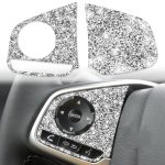 Für Honda Civic 2016–2019, Auto-Lenkradtasten, niedrige Konfiguration, Diamant-dekorativer Aufkleber, linker und rechter Antrieb