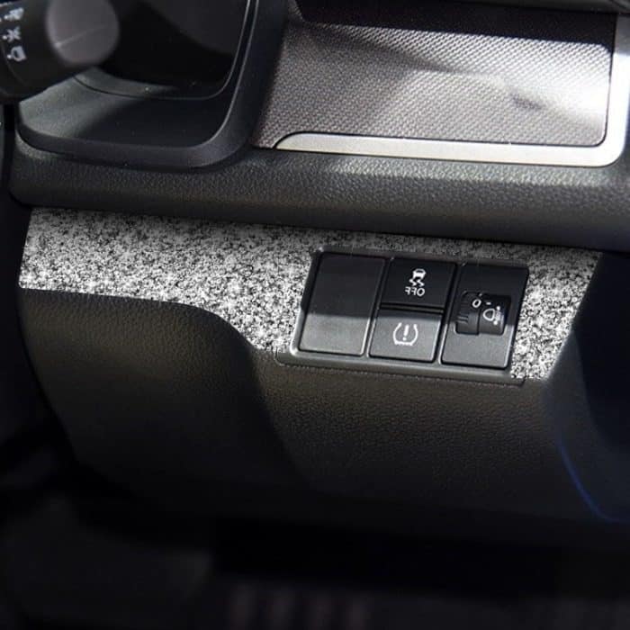 Für Honda Civic 2016–2019, Auto-Scheinwerfer-Schalttafel, Diamant-dekorativer Aufkleber, Rechtslenker – Bild 5