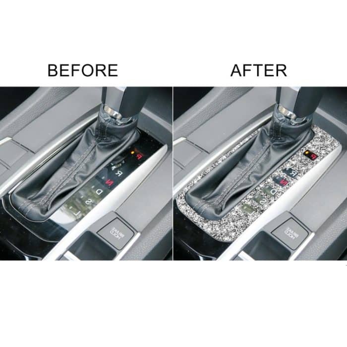 Für Honda Civic 2016–2019, Auto-Schaltknopfrahmen, Diamant-dekorativer Aufkleber, Rechtslenker – Bild 6