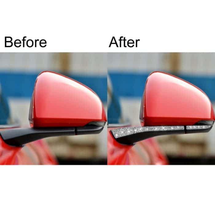 4 Stück Auto-Rückspiegel-Diamant-Dekorationsaufkleber, linker und rechter Antrieb, Rearview Mirror – Bild 7