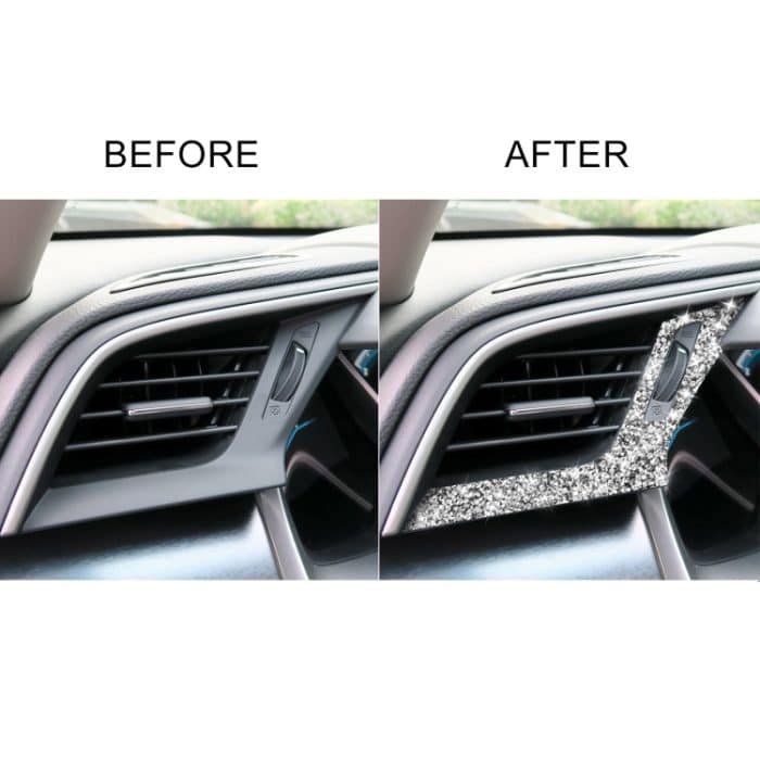 Für Honda Civic 2016–2019, Auto-Linke und rechte Luftauslässe, Diamant-dekorativer Aufkleber, Linkslenker – Bild 6