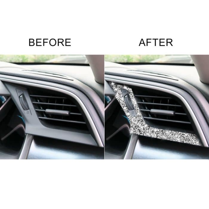 Für Honda Civic 2016–2019, Auto-Linke und rechte Luftauslässe, Diamant-dekorativer Aufkleber, Rechtslenker – Bild 6